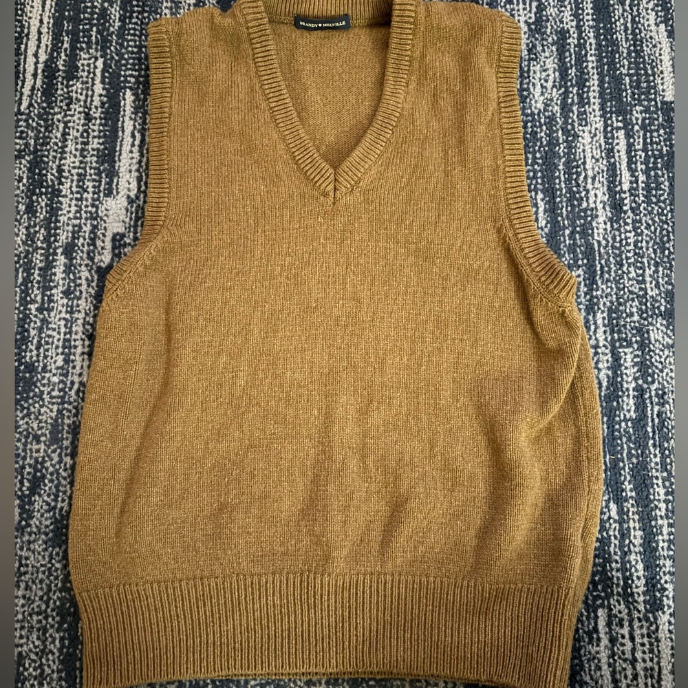 Brown Beandy Melville sweater vest